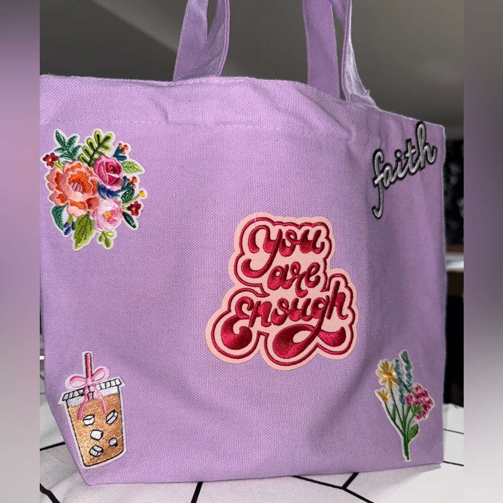 Lavender Floral Tote Bag